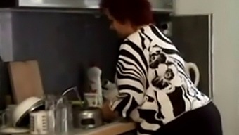 Elderly Bbw Grandma Gets Intimate In The Kitchen