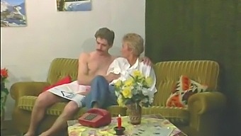 Older Woman'S Anal Play In Vintage Stockings