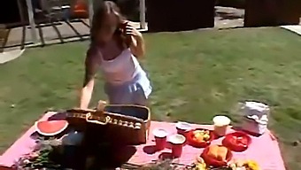 Outdoor Solo Masturbation With Teen Little April