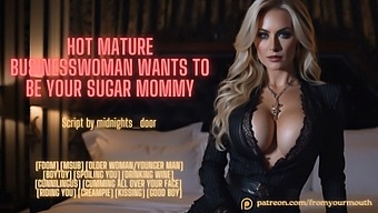 A Mature Businesswoman'S Solo Performance With A Twist Of Femdom And Ageplay