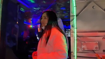 A Young Woman Receives A Fan And Leaves Happily After Meeting Him